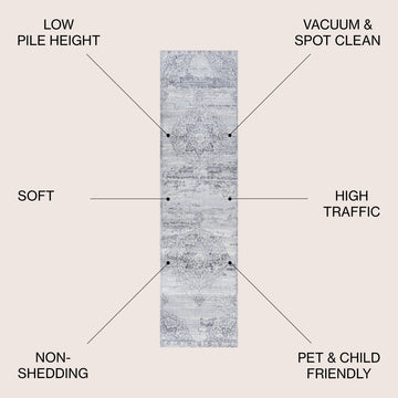 Jerica modern Persian Vintage Medallion Area Rug